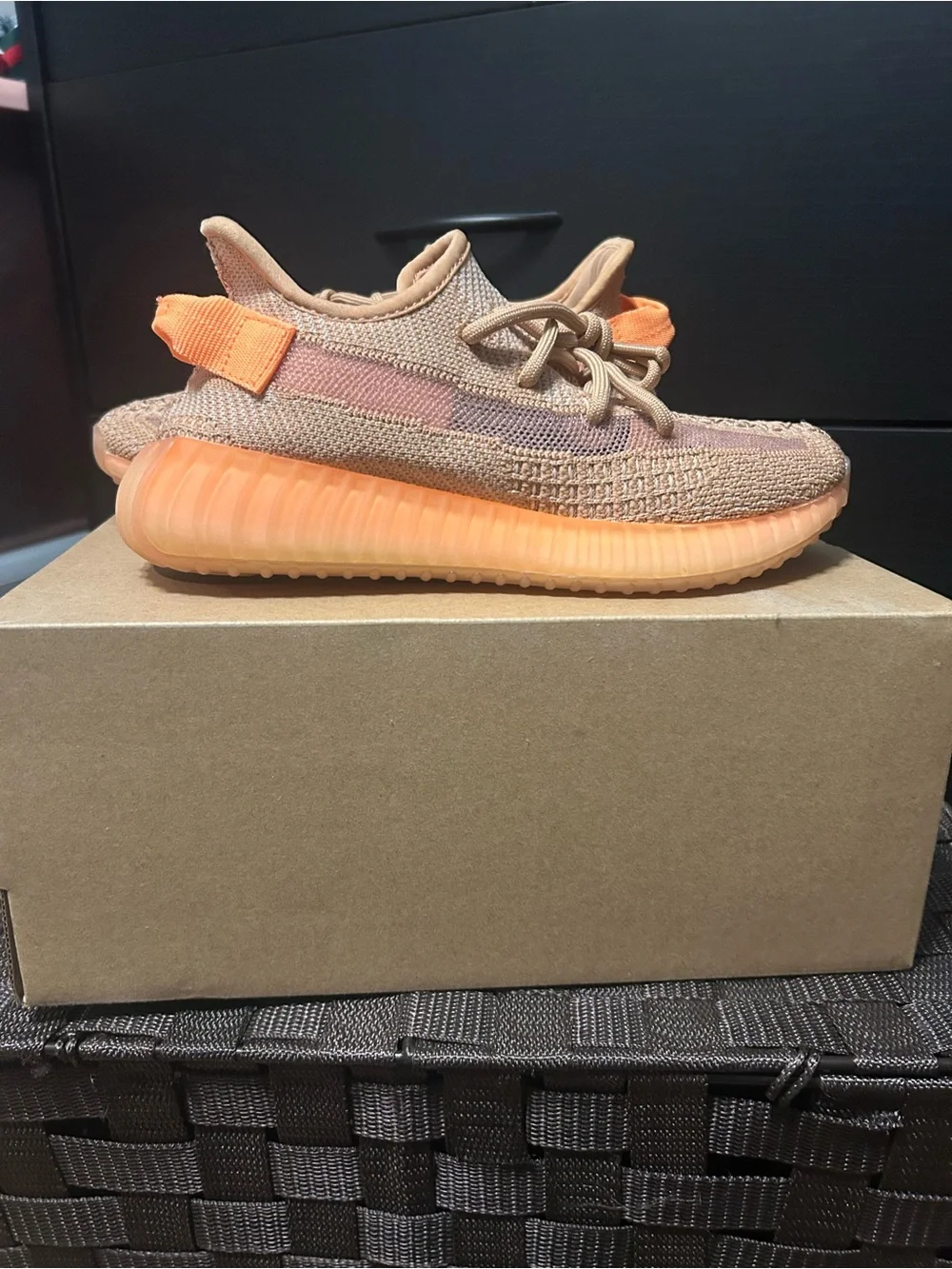 adidas Yeezy Boost 350 V2 — Clay with Bright Orange Accents